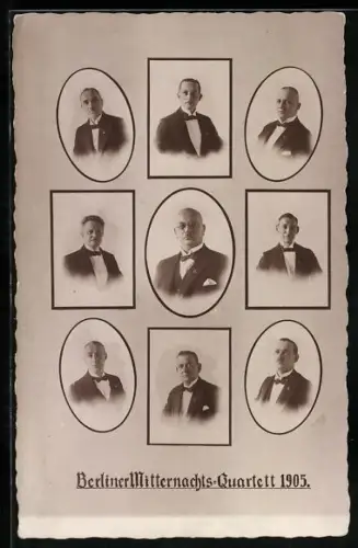 AK Berliner Mitternachts-Quartett, Portraits, 1905
