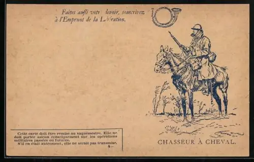 AK Chasseur à Cheval, Faites aussi..., souscrivez à l`Emprunt de la Libération