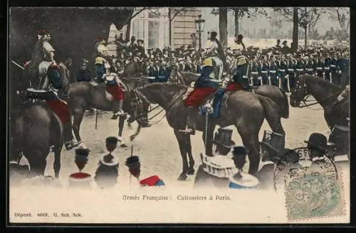 AK Armée Francaise, Cuirassiers à Paris