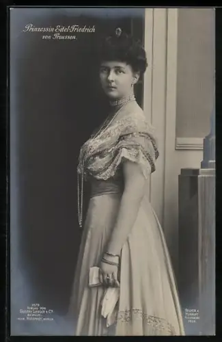 AK Prinzessin Eitel Friedrich von Preussen im eleganten Kleid