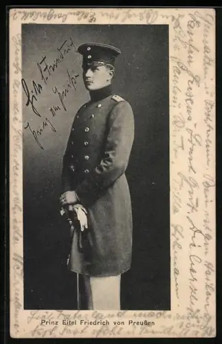 AK Prinz Eitel Friedrich von Preussen in Uniform