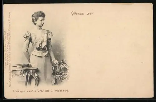AK Herzogin Sophie Charlotte von Oldenburg