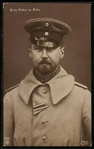 AK Prinz Oskar von Preussen im Felde