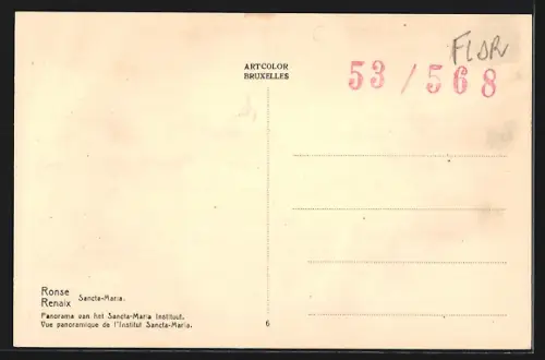 AK Ronse, Panorama van het Sancta-Maria Instituut