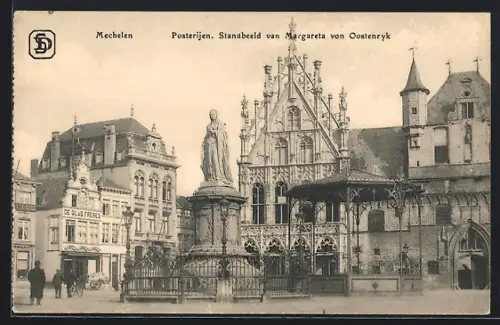 AK Mechelen, Posterijen, Standbeeld van Margareta von Oostenryk