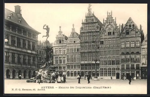 AK Anvers, Grand` Place, Maisons de Corporations