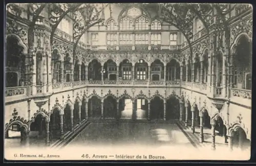 AK Anvers, Intérieur de la Bourse