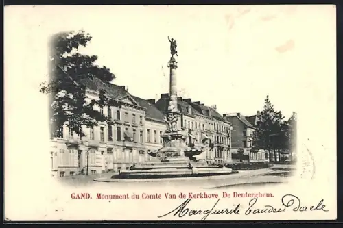 AK Gand, Monument du Comte Van de Kerkhove De Denterghem