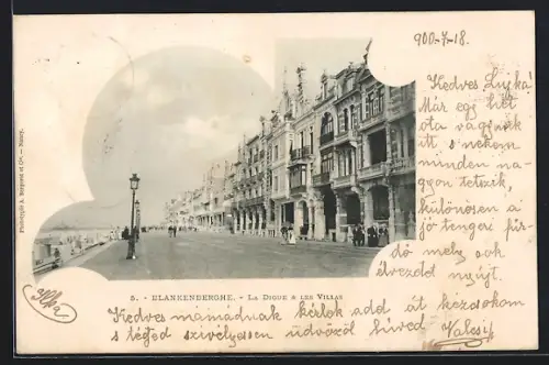 AK Blankenberghe, La Digue et Les Villas