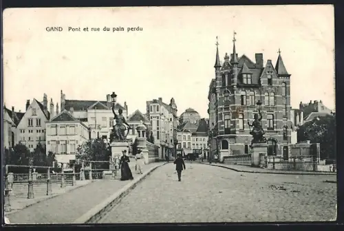 AK Gand, Pont et rue du pain perdu