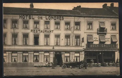 AK Bruges, Hotel de Londres, Place de la Station, Prop. R. Blake-Hales