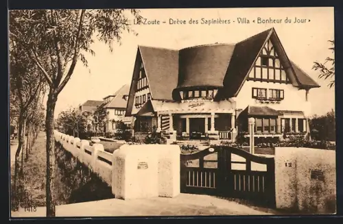 AK Le Zoute, Drève des Sapinières, Villa Bonheur du Jour