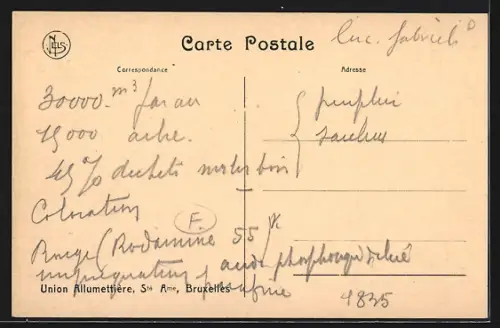 AK Bruxelles, Union Allumettière, Vue générale d`une de 6 usines