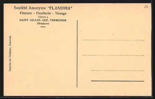 AK Saint-Gilles-lez-Termonde, Société Anonyme Flandria, Salle de machines