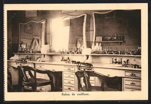 AK Namur, Caserne Marie-Henriette, 13me Régiment de Ligne, Salon de coiffure