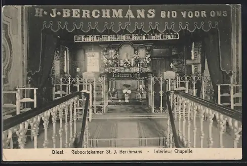 AK Diest, Geboortekamer St. J. Berchmans, Intérieur Chapelle
