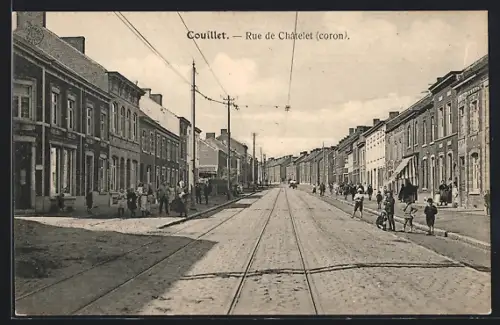 AK Couillet, Rue de Châtélet, coron