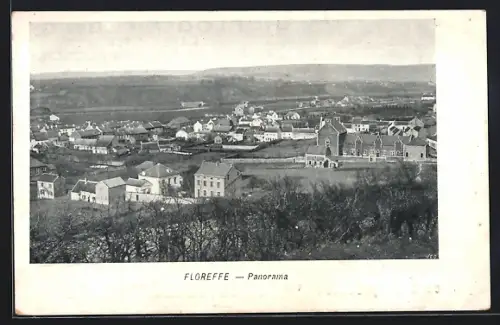 AK Floreffe, Panorama, Hologerie Belge, 1 Rue Haute, Record de précision Chronomètre Lip