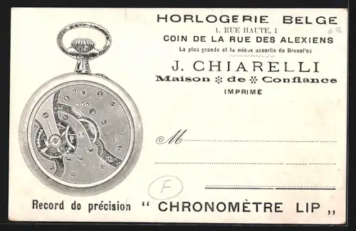 AK Floreffe, Panorama, Hologerie Belge, 1 Rue Haute, Record de précision Chronomètre Lip