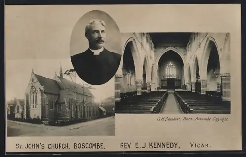 AK Boscombe, St. Joh`s Church, Rev. E. J. Kennedy, interior view of the nave