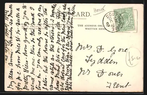 AK Southbourne, Church Rd., Häuserzeile an Strasse