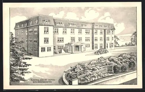 Künstler-AK Bournemouth, Russell Court Hotel