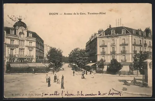 AK Dijon, Avenue de la Gare, Terminus-Hotel