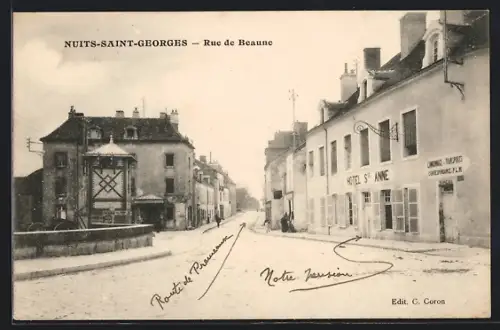 AK Nuits-Saint-Georges, Rue de Beaune, Hotel Ste-Anne