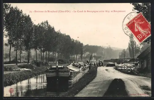 AK Montbard /C.-d`Or, Environs, Le Canal de Bourgogne entre Aisy et Rougemont