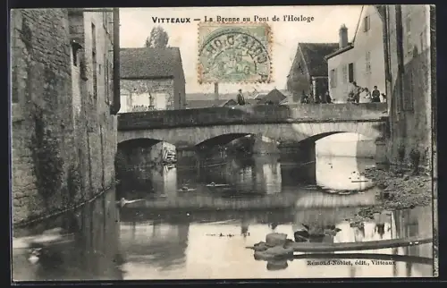 AK Vitteaux, La Brenne et le Pont de l`Horloge
