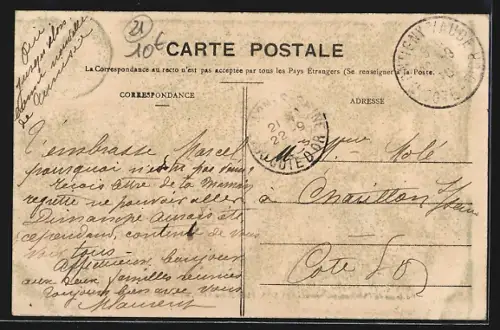 AK Veuxhaulles /C.-d`Or, Pont des Lames, sur l`Aube