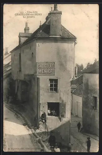 AK Chatillon-sur-Seine, La Juiverie, Chocolat Menier