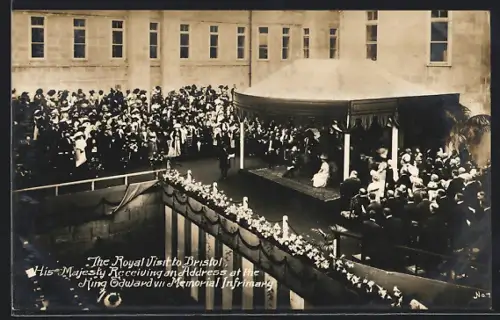 AK Bristol, Royal Visit, His Majesty Receiving an Address at the King Edward VII Memorial Infrimary
