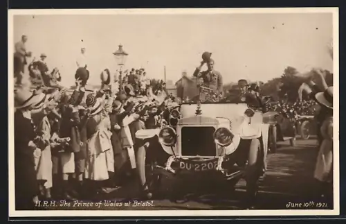AK Bristol, H. R. H. The Prince of Wales at Bristol, 1921