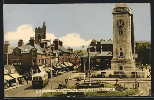 AK Leek, The Nicholson War Memorial and Roundabout