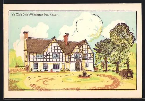 Künstler-AK Kinver, Ye Olde Dick Whittington Inn