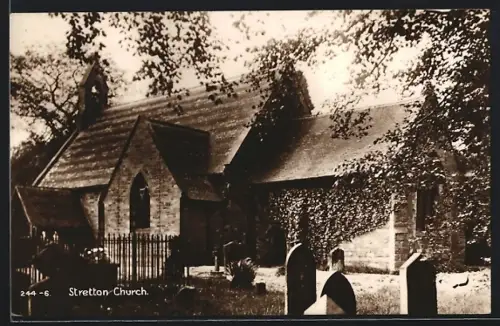 AK Stretton, Stretton Church and gravestones