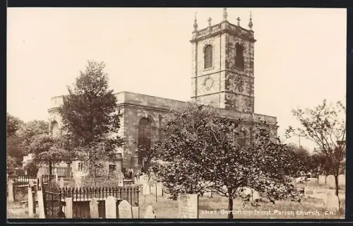 AK Burton on Trent, Parish Church, total view and churchyard