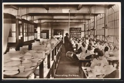 AK Stoke-on-Trent, Porcelain factory, decorating the ware
