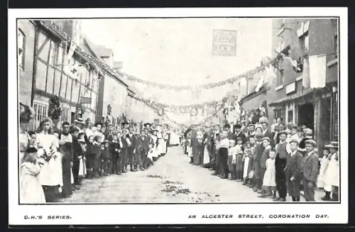 AK Alcester, The Dog and Partridge Inn, Coronation Day