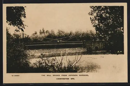 AK Leamington Spa, The Mill Bridge from Jephson Gardens