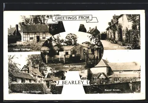 AK Bearley, Tudor Cottage, Manor House, Camp Entrance, Old Cottages