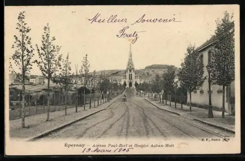 AK Épernay, Avenue Paul-Bert et Hospice Auban-Moet