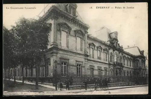 AK Épernay, La Champagne Illustrée, Palais de Justice