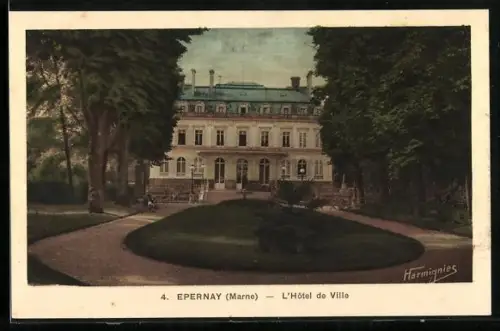 Künstler-AK Épernay /Marne, L`Hôtel de Ville