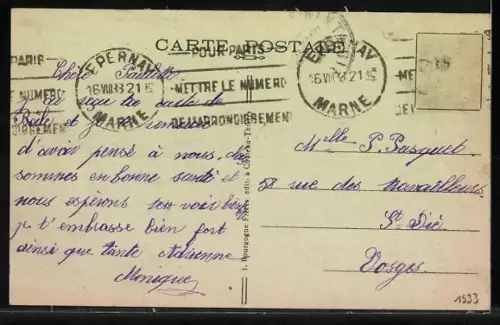 AK Épernay /Marne, Place Thiers et Église Notre-Dam