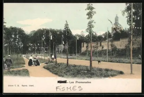 AK Fismes, Les Promenades