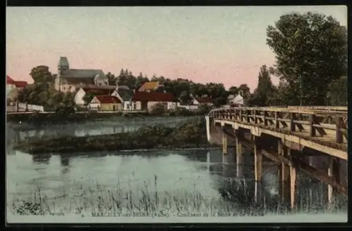 AK Marcilly-sur-Seine /Aube, Confluent de la Seine et de l`Aube