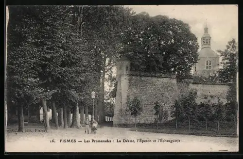 AK Fismes, Les Promenades, la Déesse, l`Éperon et l`Échauguette