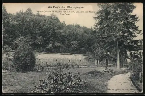 AK Chalons-sur-Marne, Au Pays du Champagne, Maison Joseph Perrier Fils & Cie, Les Caves